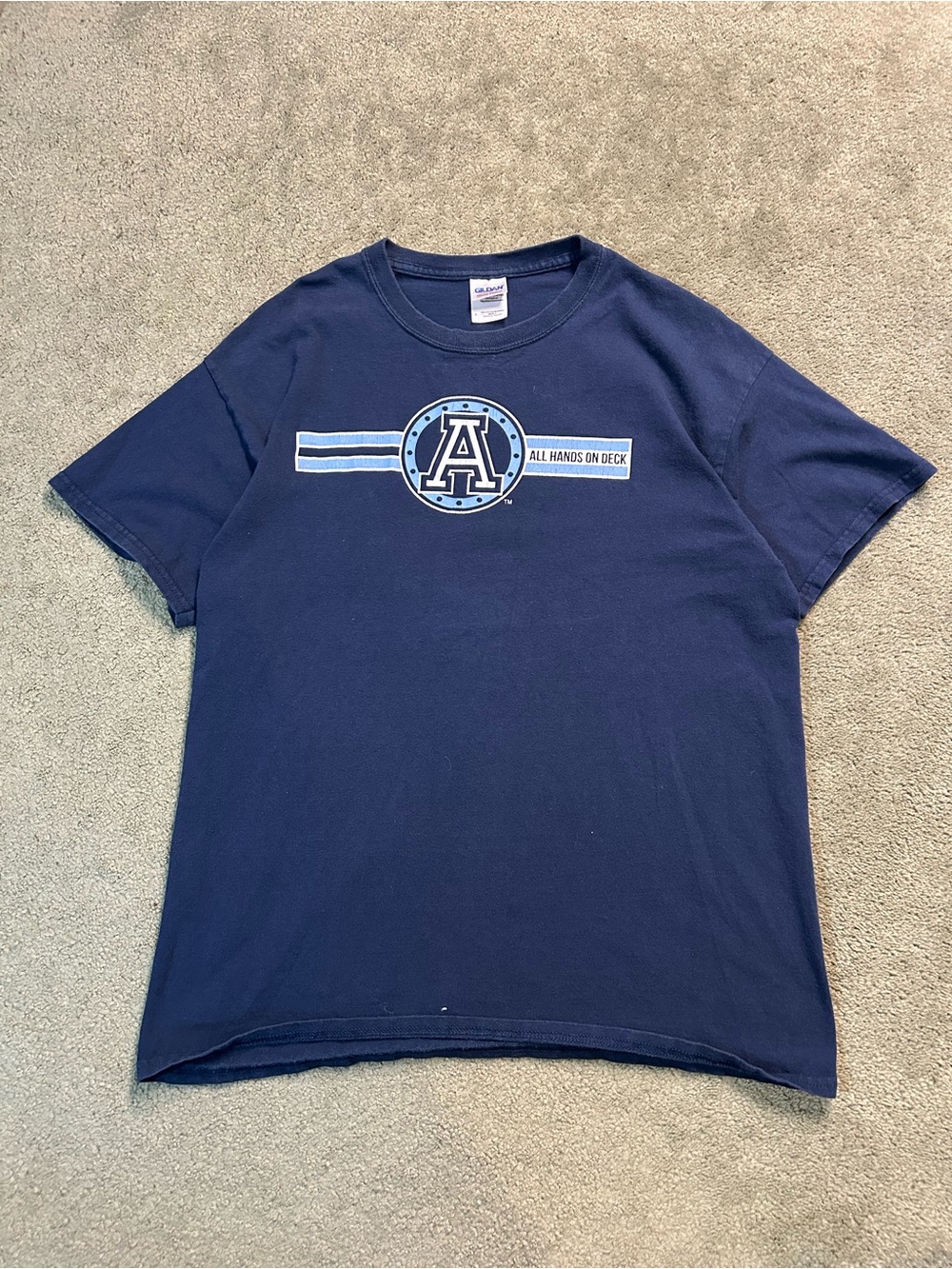 Vintage Toronto Argonauts Y2K T Shirt Size Large CFL Football Blue White
